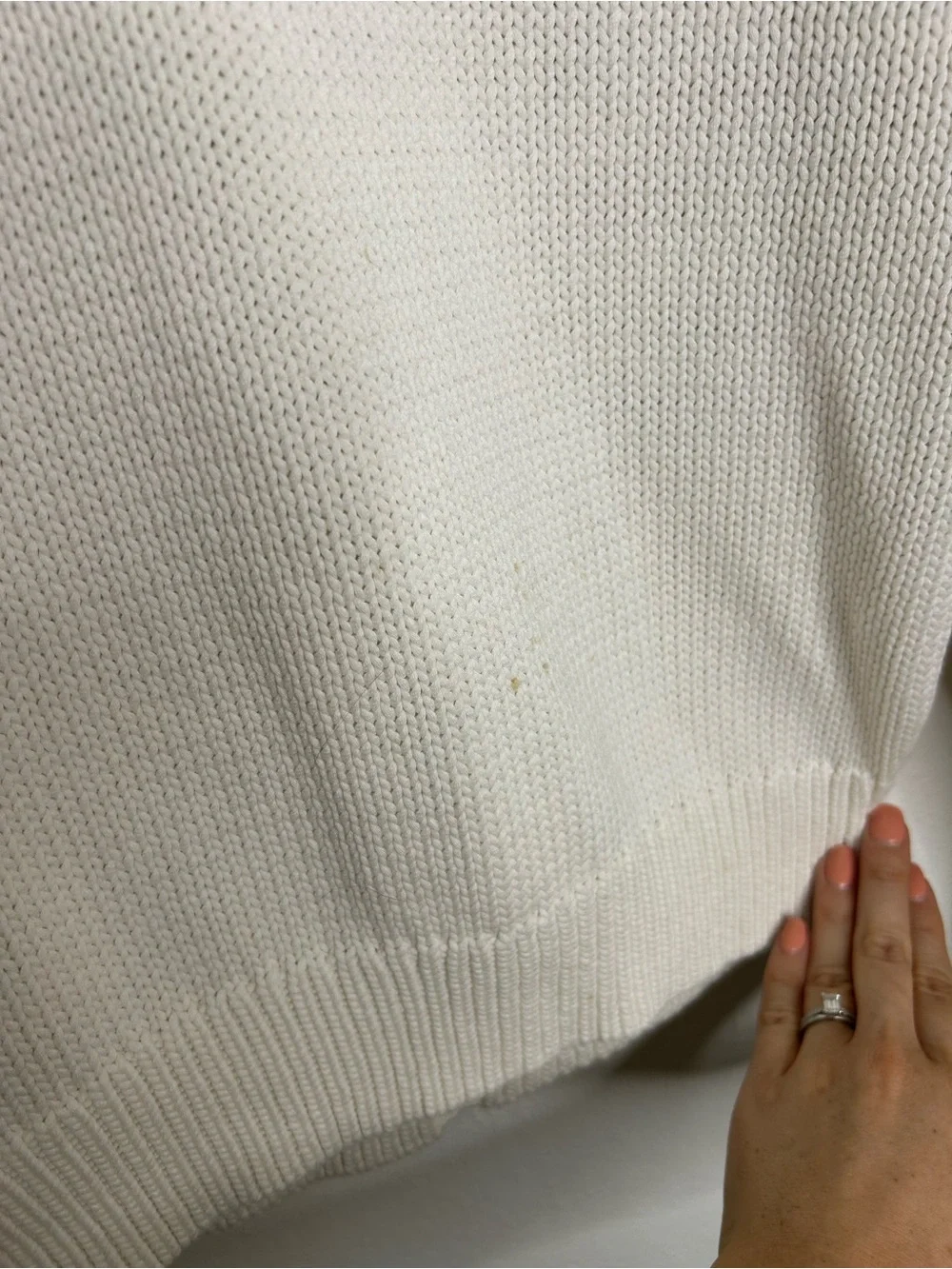 NWT J. Crew Cotton-Blend V-neck Pullover Sweater in Ivory Size Small